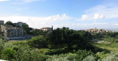Panorama of the house and the center of Gambassi Terme
